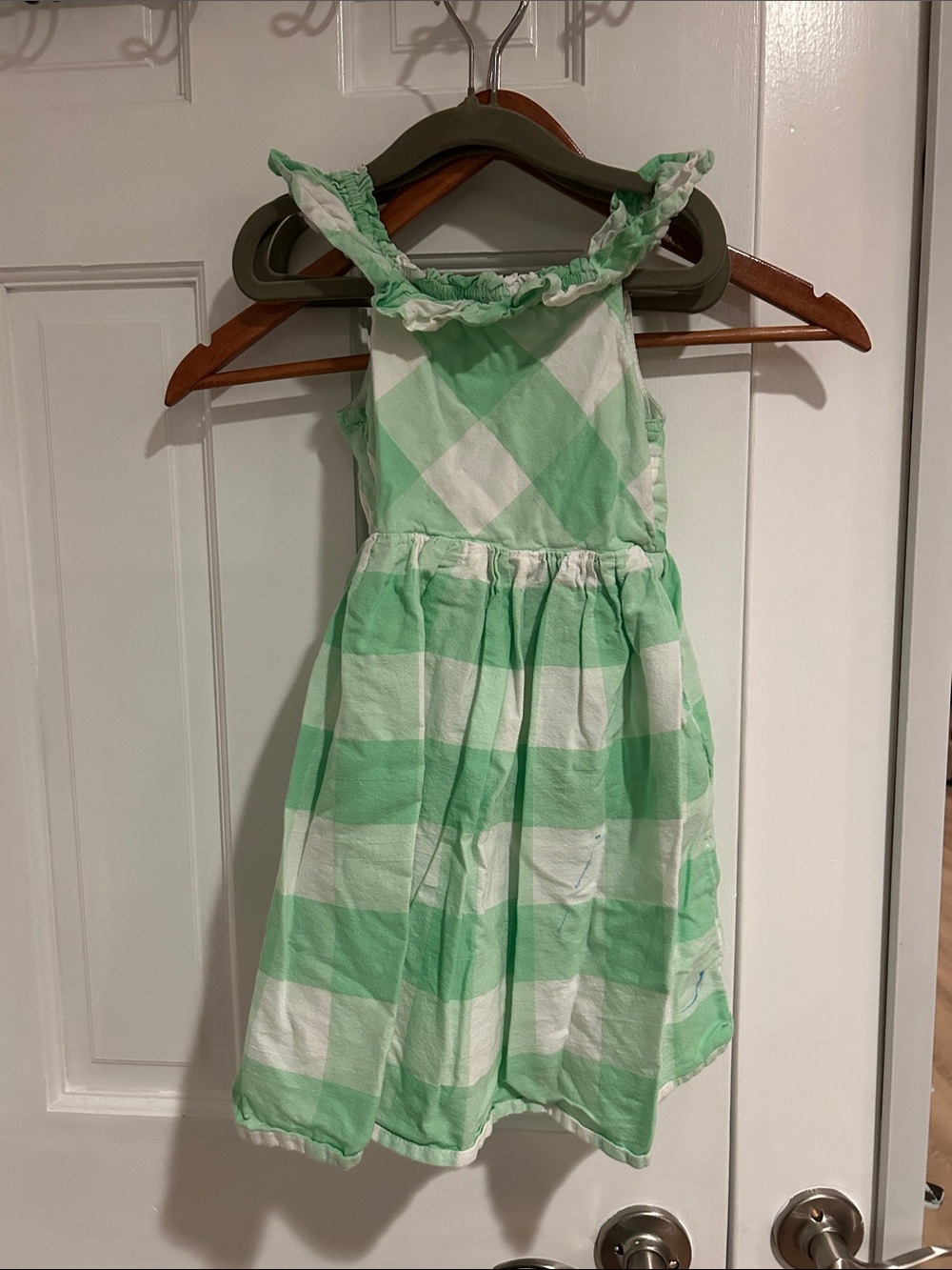 Cat & Jack Green and White Gingham Sundress